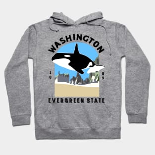 Washington State Orca Killer Whale Olympic National Park Hoodie